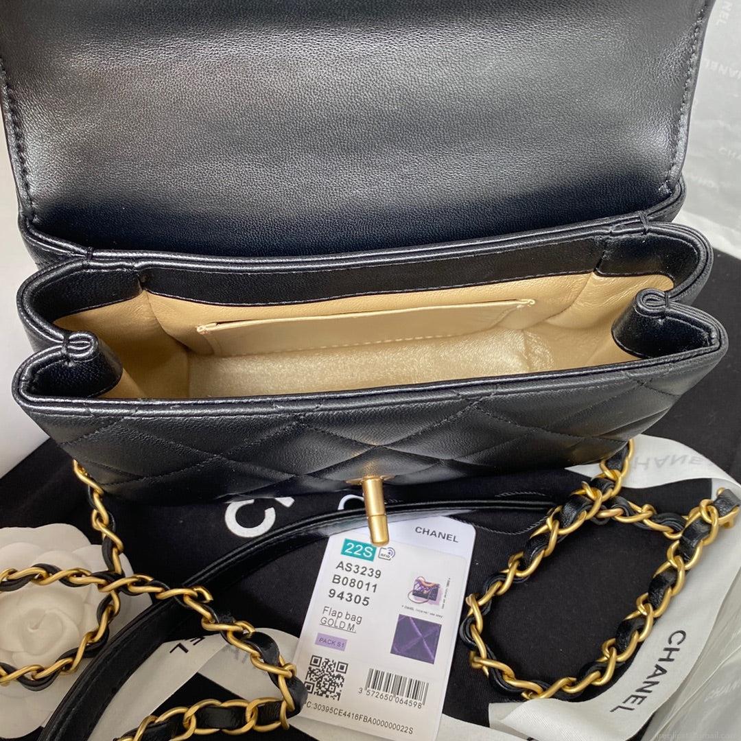 Chanel Mini Flap Bag Lambskin AS3239 Black