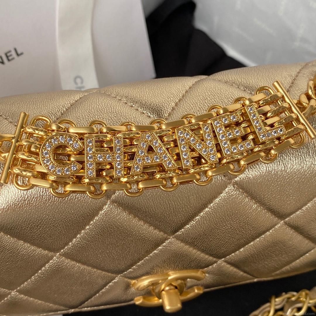 Chanel Mini Flap Bag Lambskin AS3239 gold