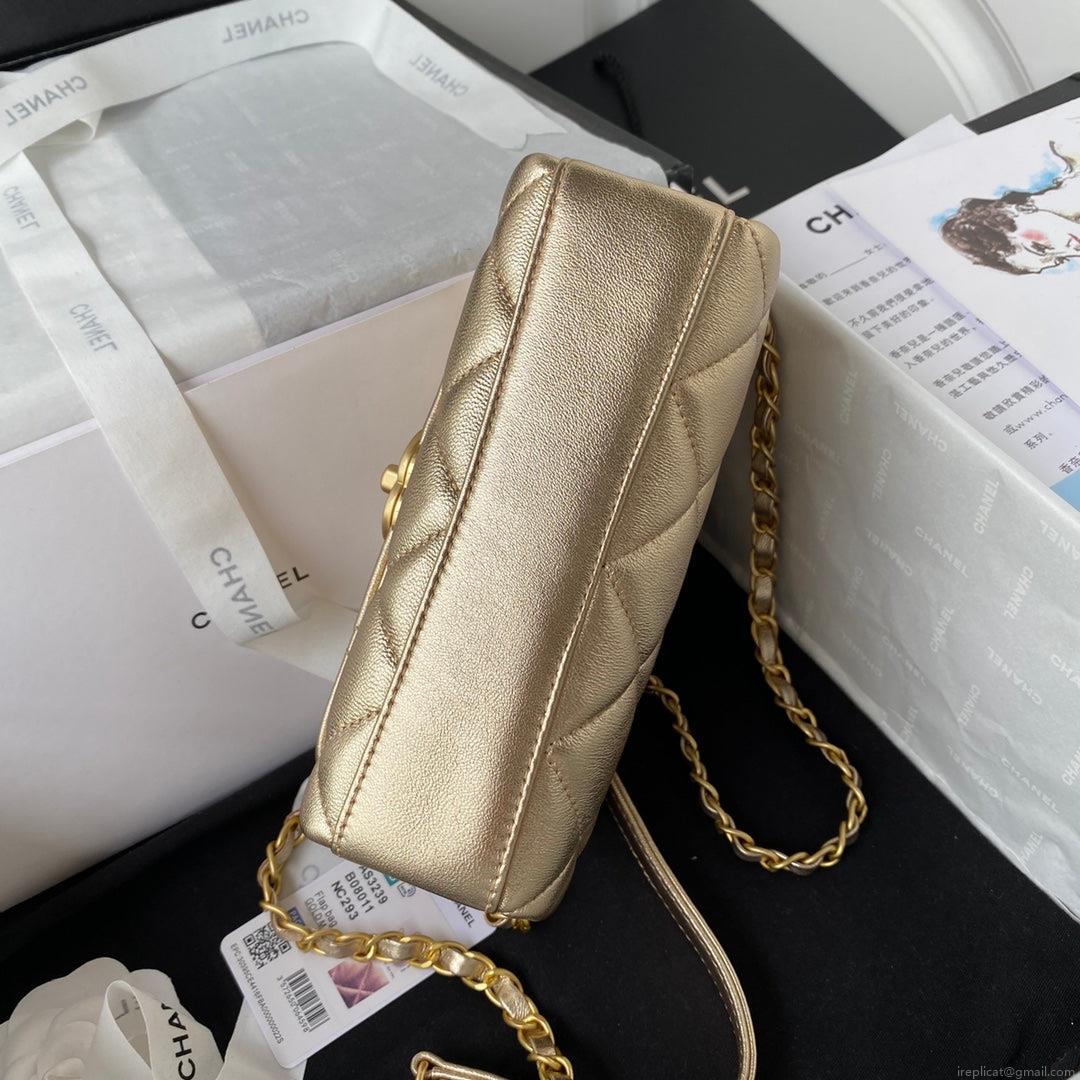 Chanel Mini Flap Bag Lambskin AS3239 gold