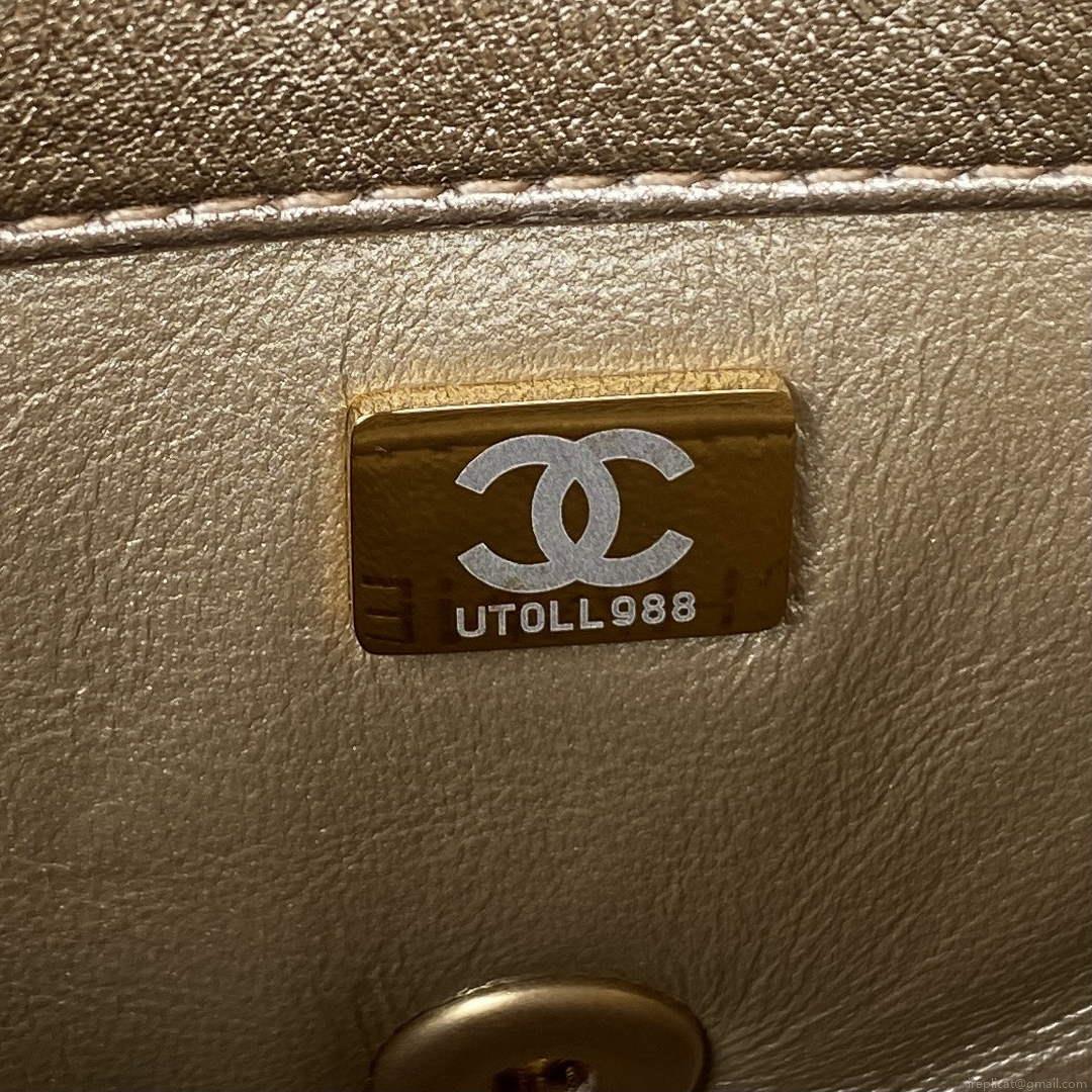 Chanel Mini Flap Bag Lambskin AS3239 gold