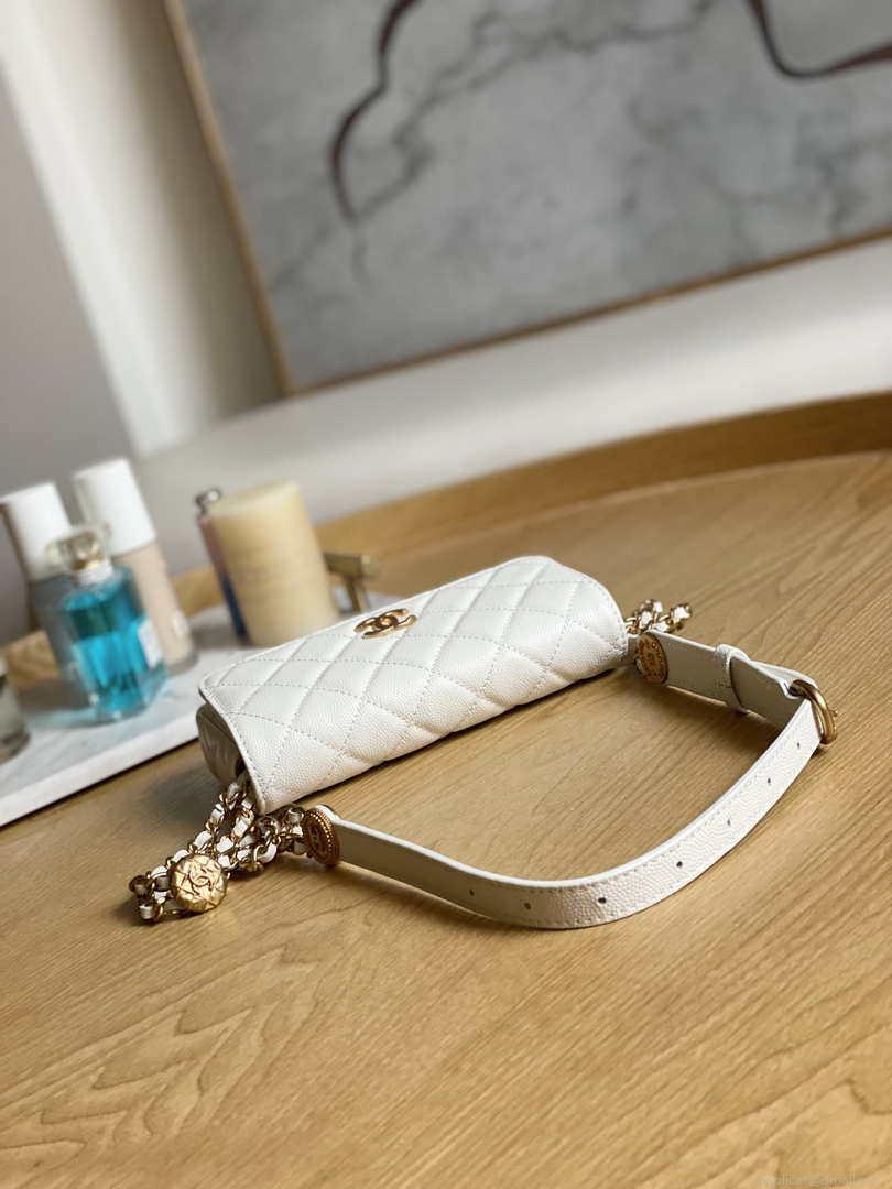 Chanel AP81210 Belt Pocket Bag White