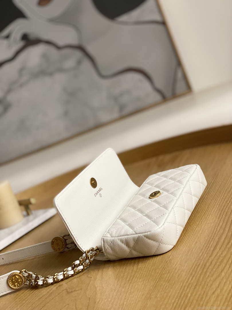 Chanel AP81210 Belt Pocket Bag White