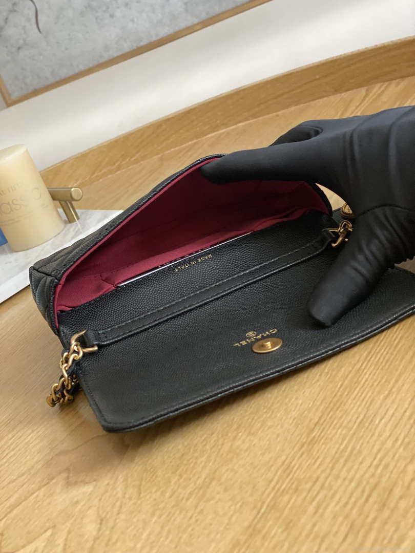 Chanel AP81210 Belt Pocket Bag Black
