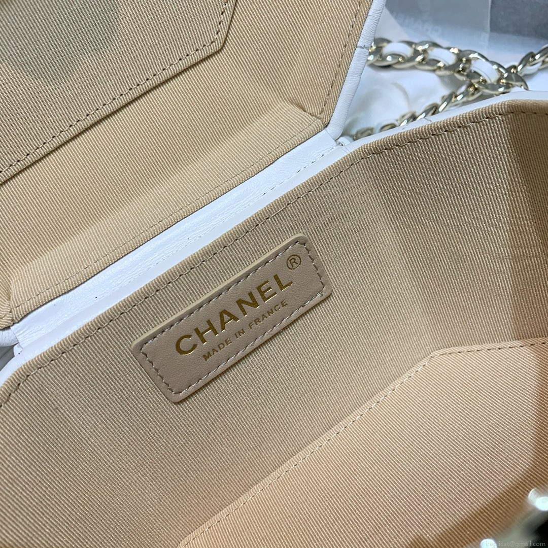 Chanel AS2630 Small Vanity Case Lambskin gold-tone metal White