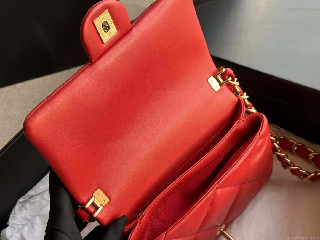 Chanel flap bag Lambskin AS3498 Red