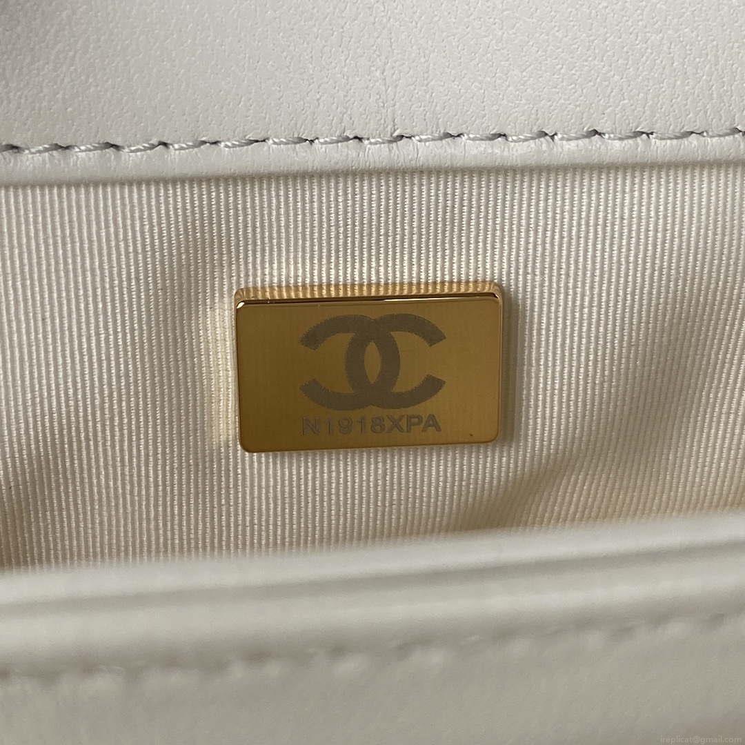 Chanel AS3499 Flap Bag Lambskin White