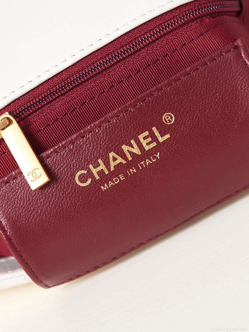 Chanel AS4012 Small Flap Lambskin Bag White