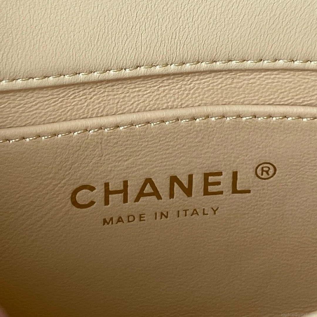 Chanel AS3113 Mini Flap Bag Lambskin Yellow