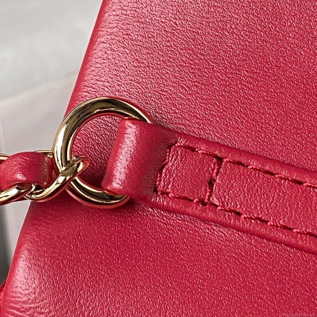Chanel AS3791 Flap Bag Velvet and Lambskin Red