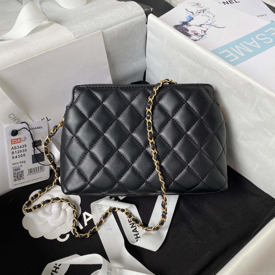 Chanel AS3429 Lambskin Bag Black
