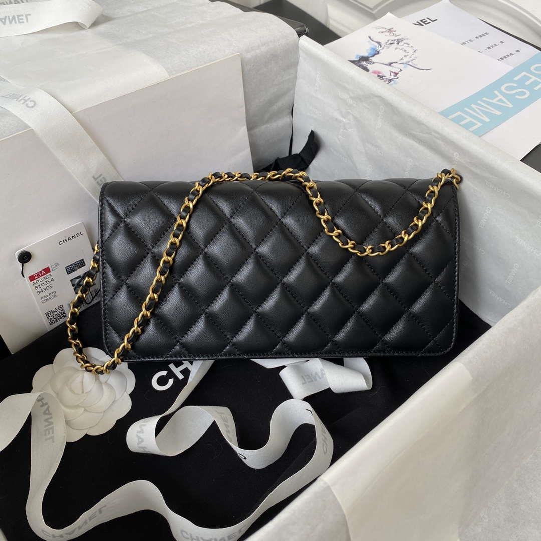 Chanel AP3363 Flap Baguette Bag Lambskin Black