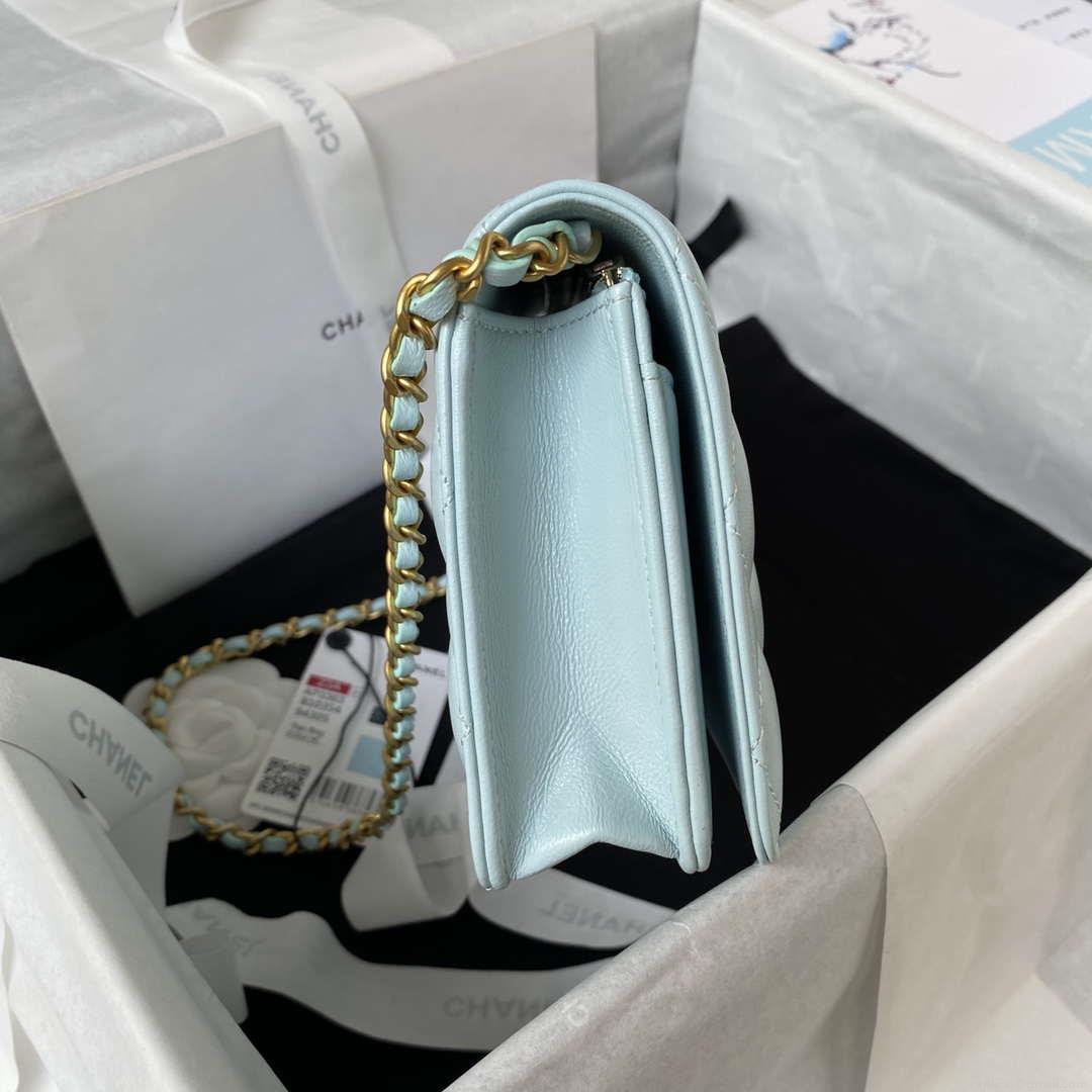 Chanel AP3363 Flap Baguette Bag Lambskin Blue