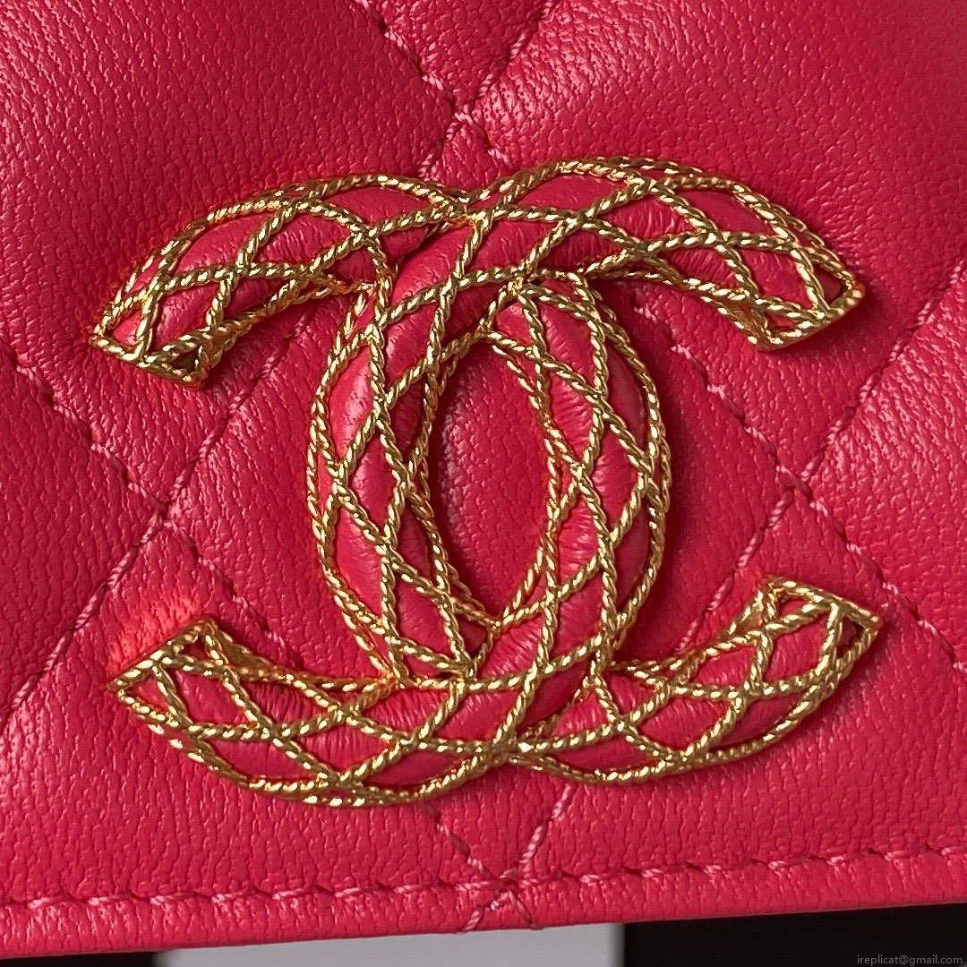 Chanel AP3363 Flap Baguette Bag Lambskin Red