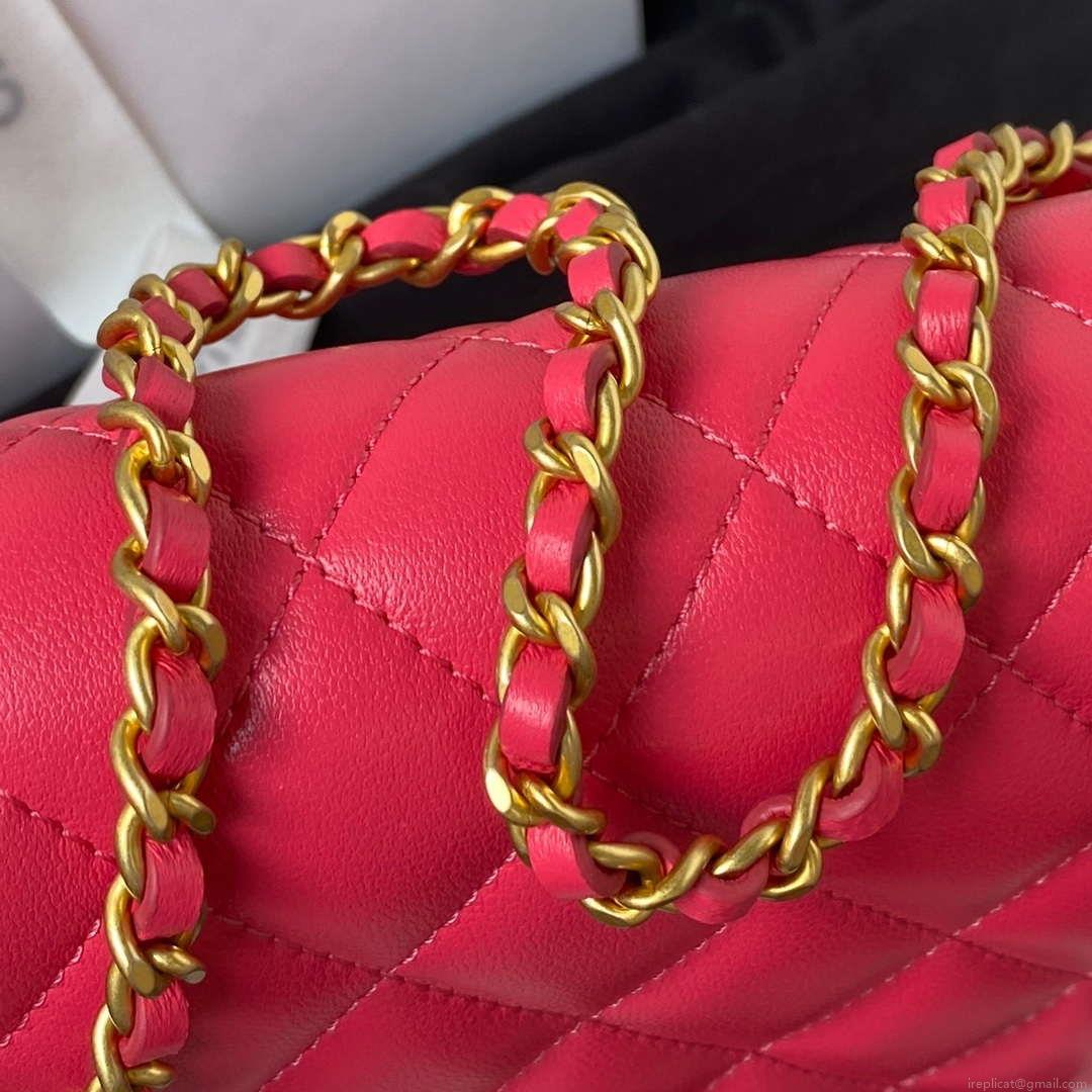 Chanel AP3363 Flap Baguette Bag Lambskin Red