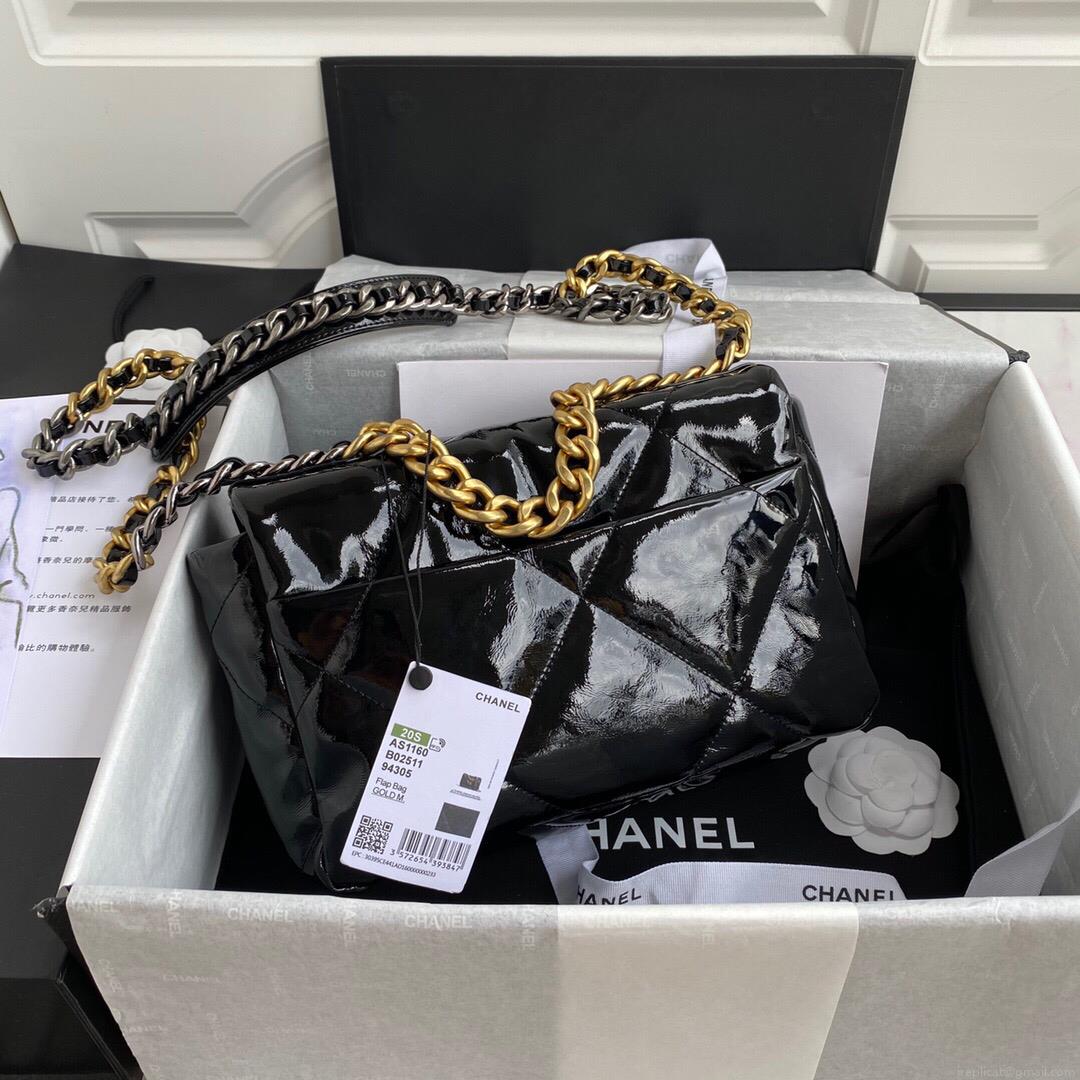 Chanel AS1160 Chanel 19 Flap B02511 N6512 Lambskin Bag Black
