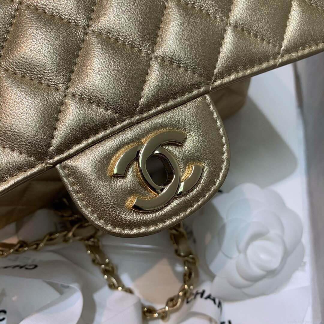 Chanel A69900 Chanel 1116 Mini Flap Lambskin B05133 Bag Gold