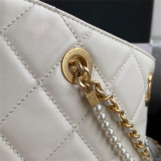 Chanel AS2213 Shopping Bag Calfskin Beige