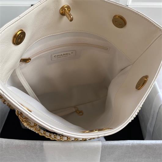 Chanel AS2213 Shopping Bag Calfskin Beige