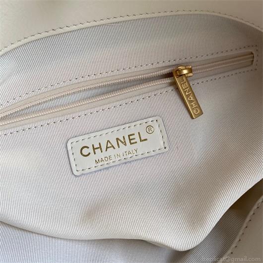 Chanel AS2213 Shopping Bag Calfskin Beige