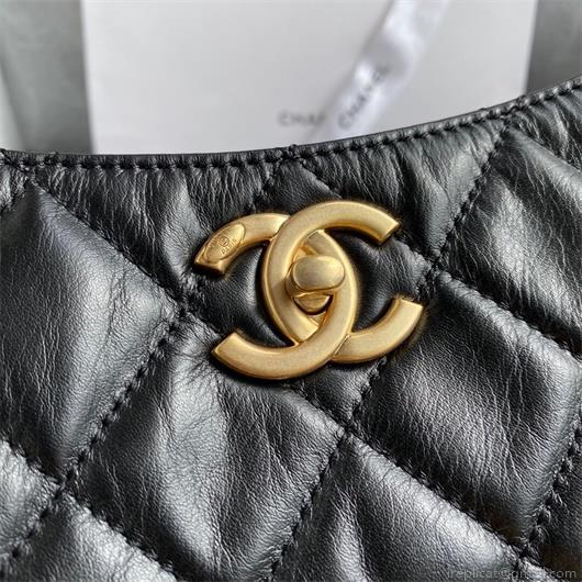 Chanel AS2213 Shopping Bag Calfskin Black