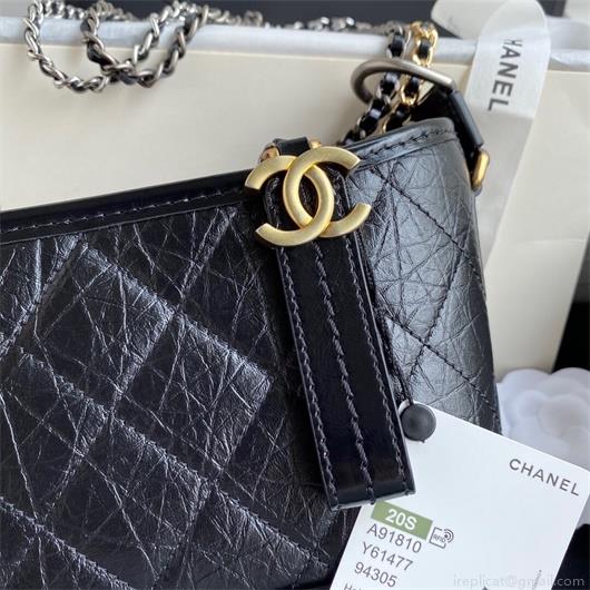 Chanel A91810 Gabrielle Small Hobo Bag Black