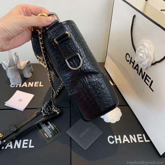 Chanel A93824 Large Hobo Bag Alligator Leather Black