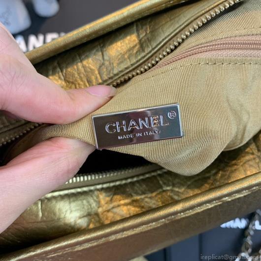 Chanel A93824 Large Hobo Bag Alligator Leather Gold