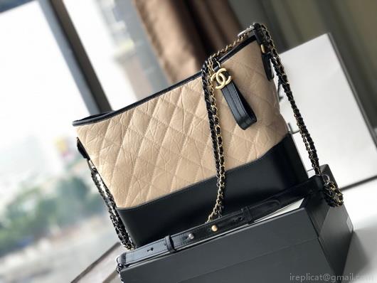 Chanel A93824 Large Hobo Bag Smooth Calfskin Apricot