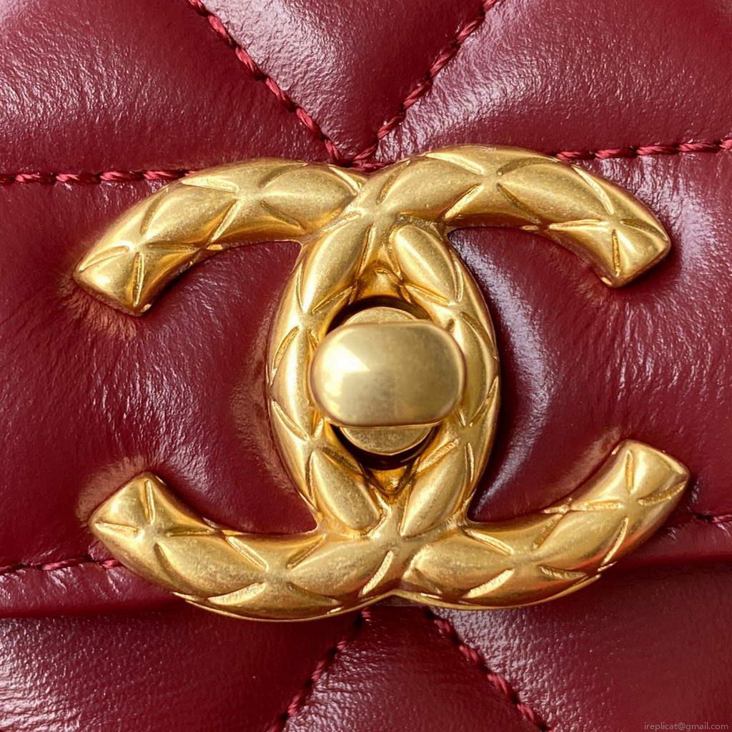 Chanel AS2714 Chanel Crossbody Bag Calfskin Red