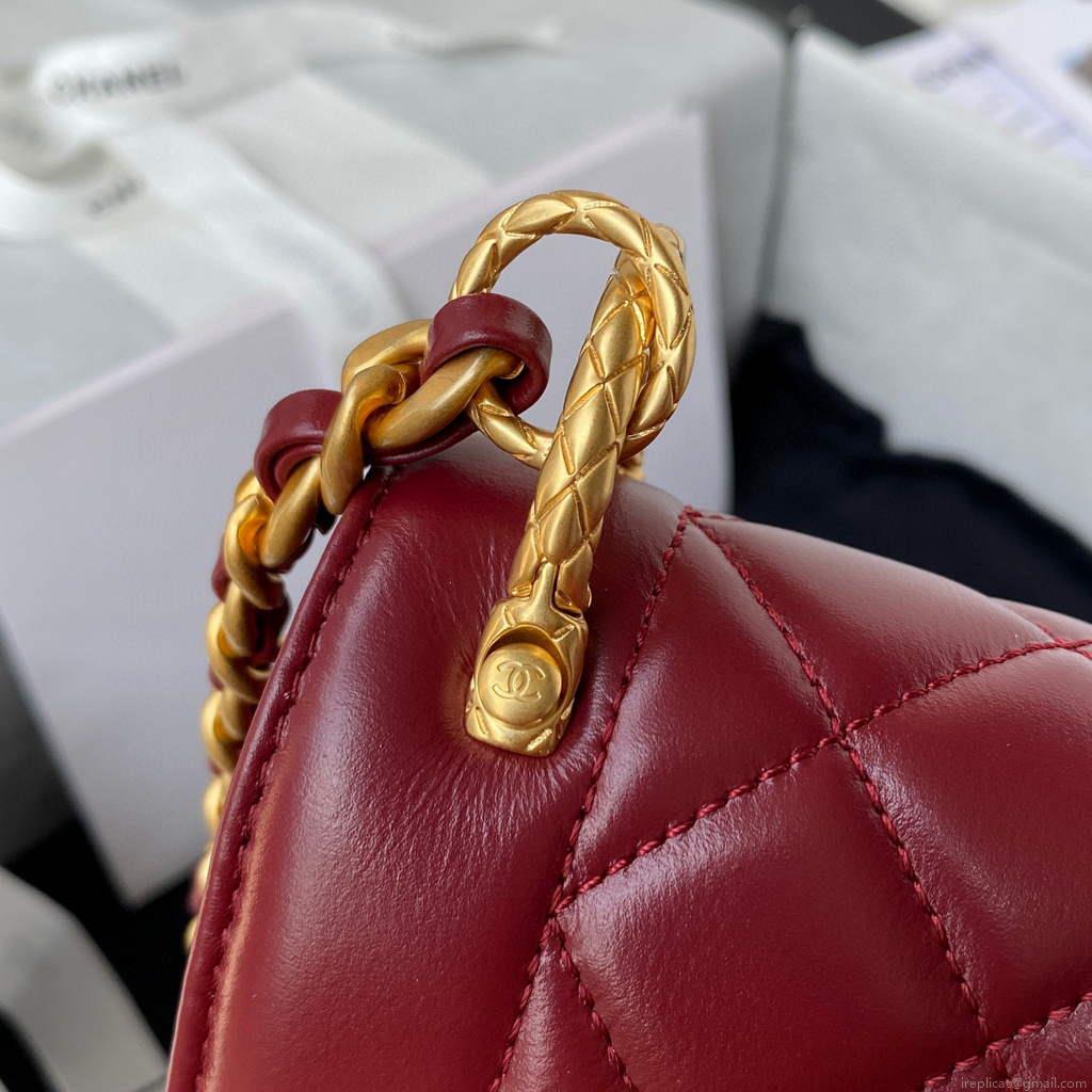Chanel AS2714 Chanel Crossbody Bag Calfskin Red