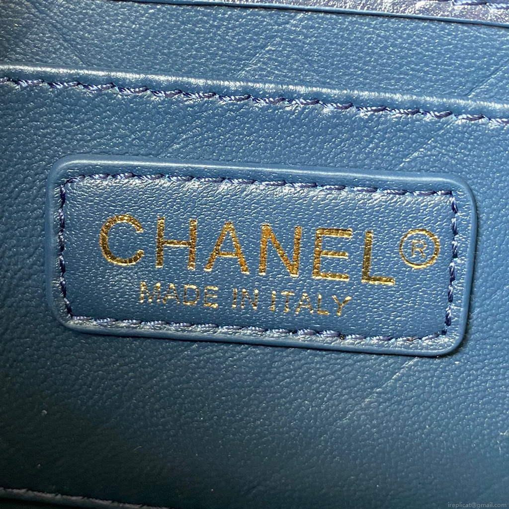 Chanel AS2714 Chanel Crossbody Bag Calfskin Blue