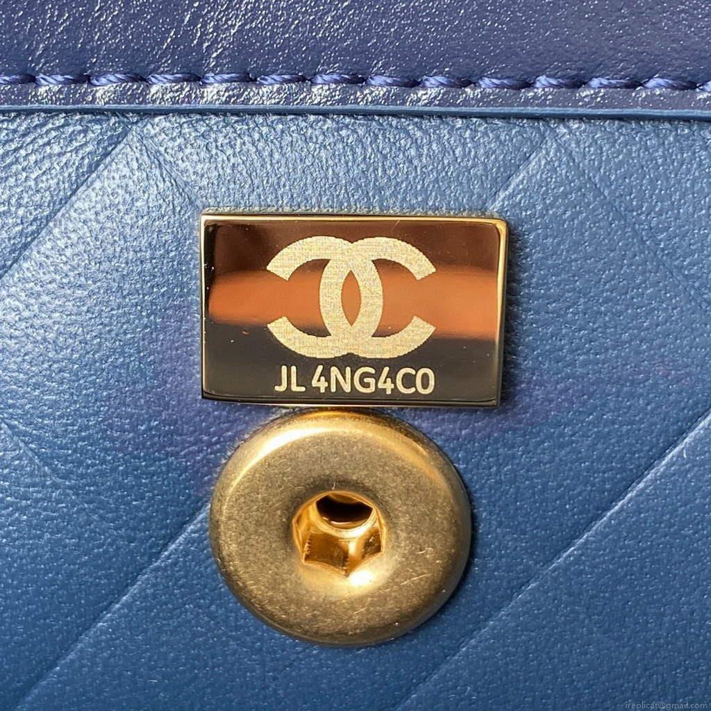 Chanel AS2714 Chanel Crossbody Bag Calfskin Blue