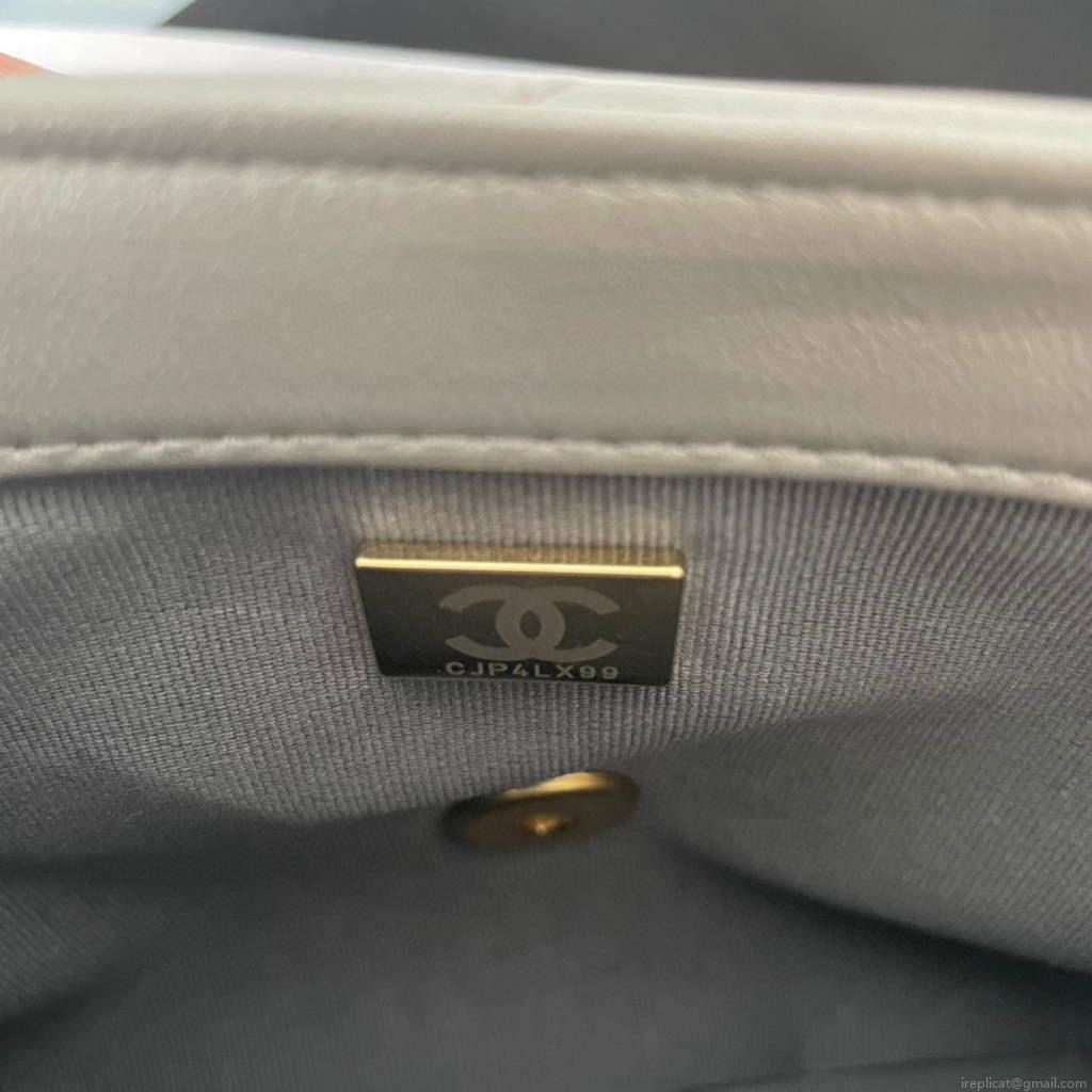 Chanel AS2734 Mini Flap Bag Lambskin Gold gray