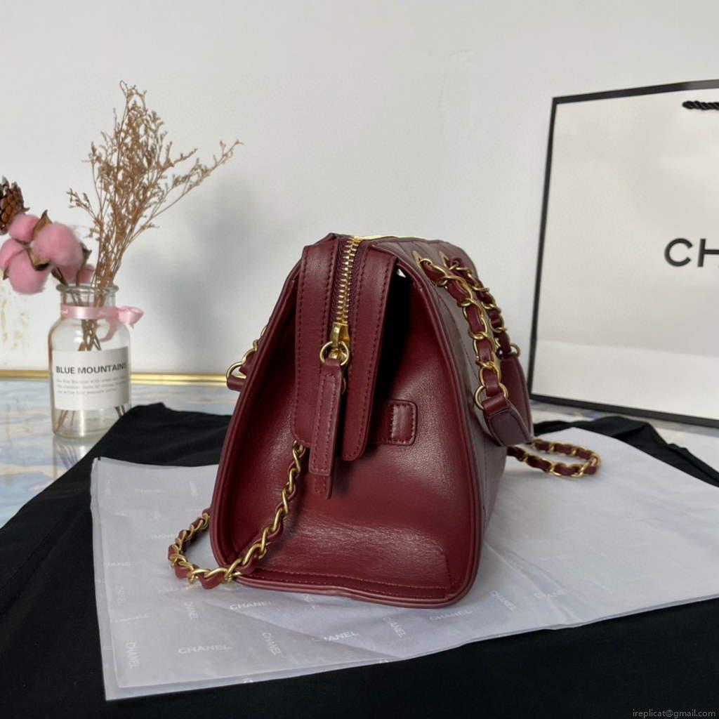Chanel AS2749 Small Bowling Bag Red