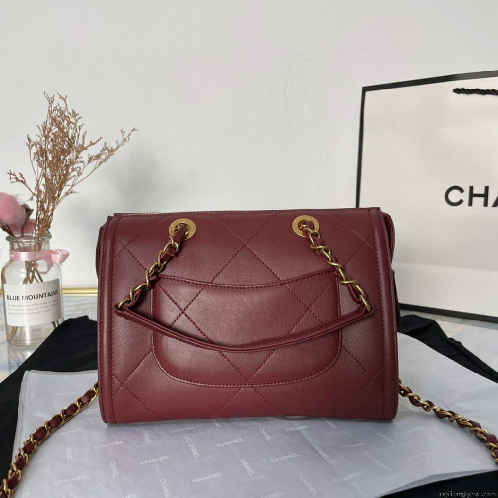 Chanel AS2749 Small Bowling Bag Red