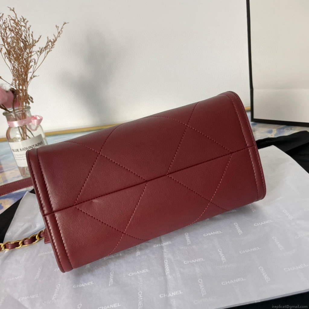 Chanel AS2749 Small Bowling Bag Red