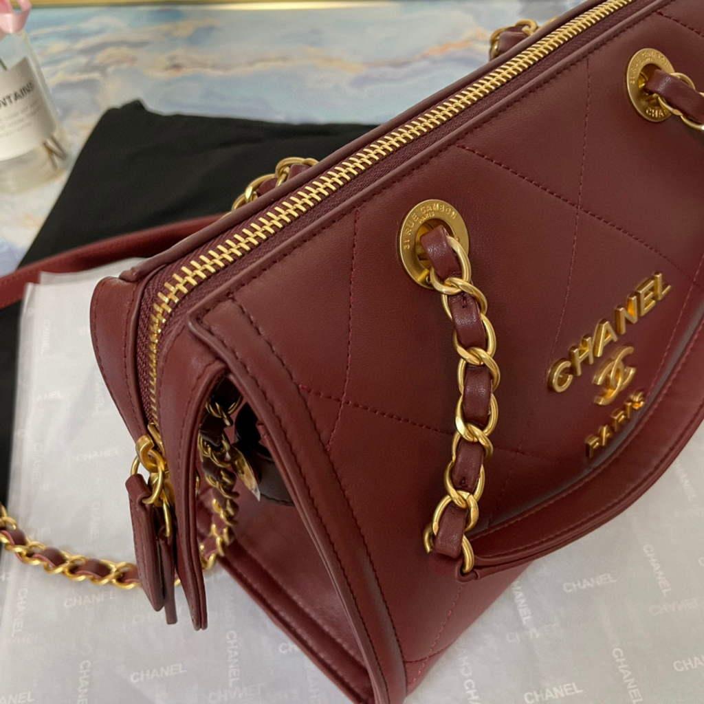 Chanel AS2749 Small Bowling Bag Red
