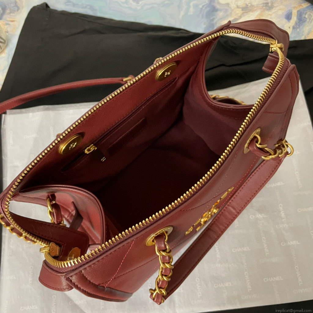 Chanel AS2749 Small Bowling Bag Red