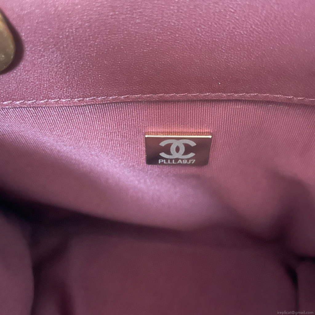 Chanel AS2749 Small Bowling Bag Red