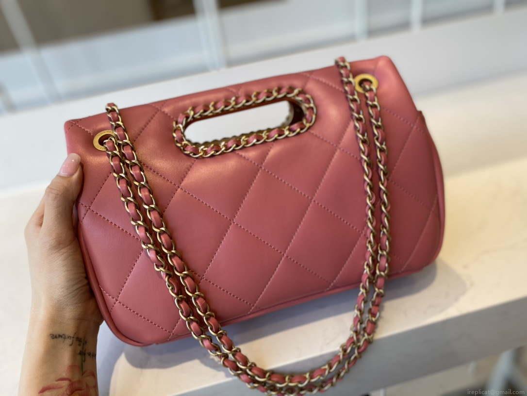 Chanel AS1466 Chanel Pink small flap Bag Lambskin B02345