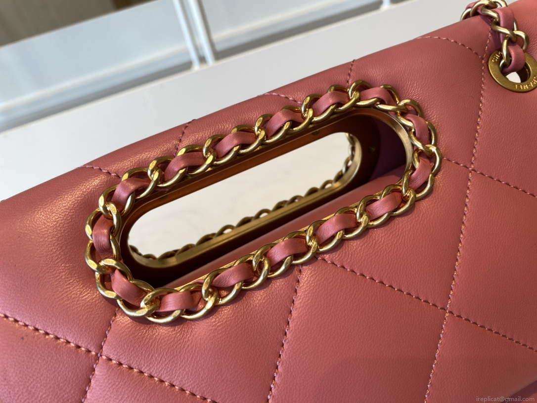 Chanel AS1466 Chanel Pink small flap Bag Lambskin B02345