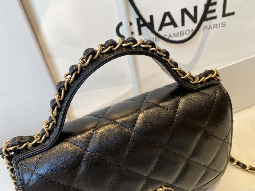 Chanel AS0967 Flap Bag Lambskin Leather Black