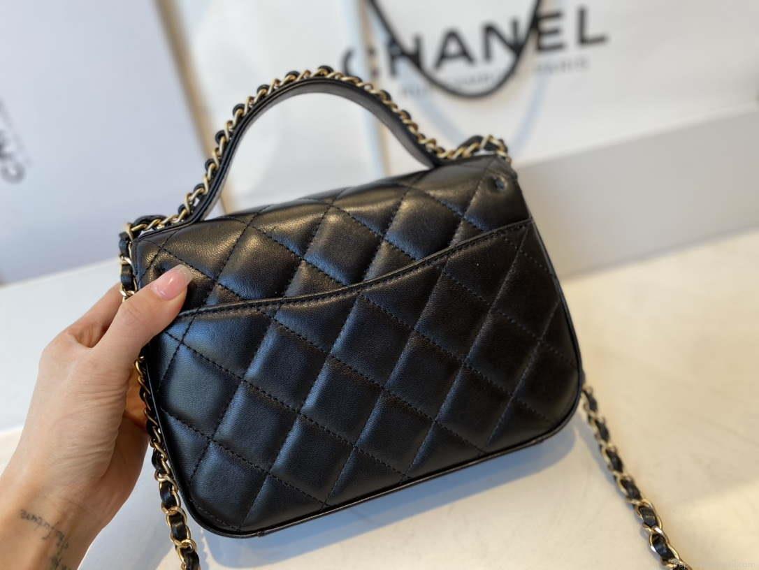 Chanel AS0967 Flap Bag Lambskin Leather Black
