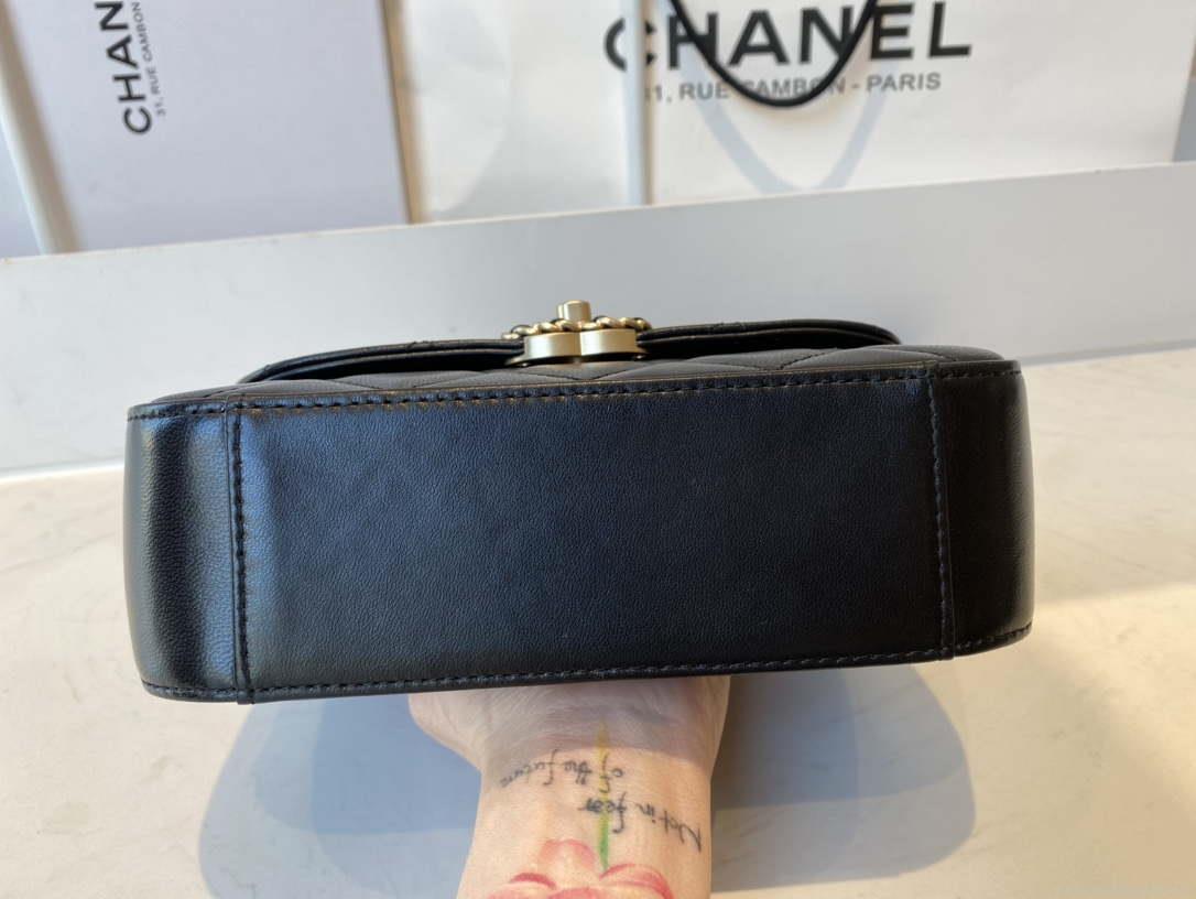 Chanel AS0967 Flap Bag Lambskin Leather Black
