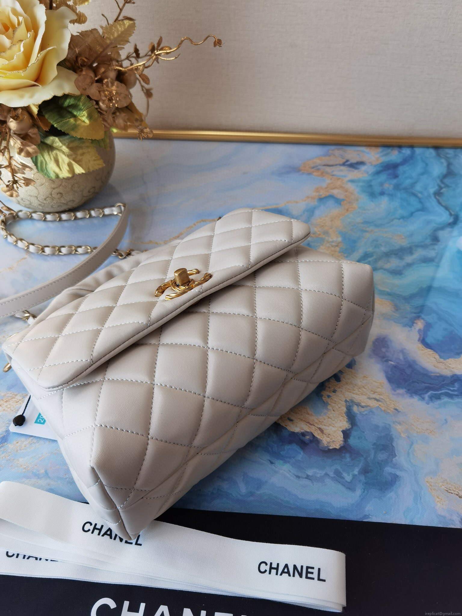 Chanel AS2044 Flap Original Lambskin Lether Bag White