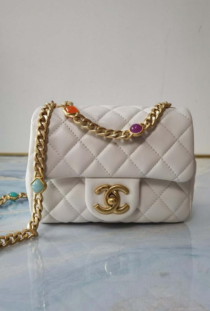 Chanel AS2379 Flap Bag Lambskin B05098 White