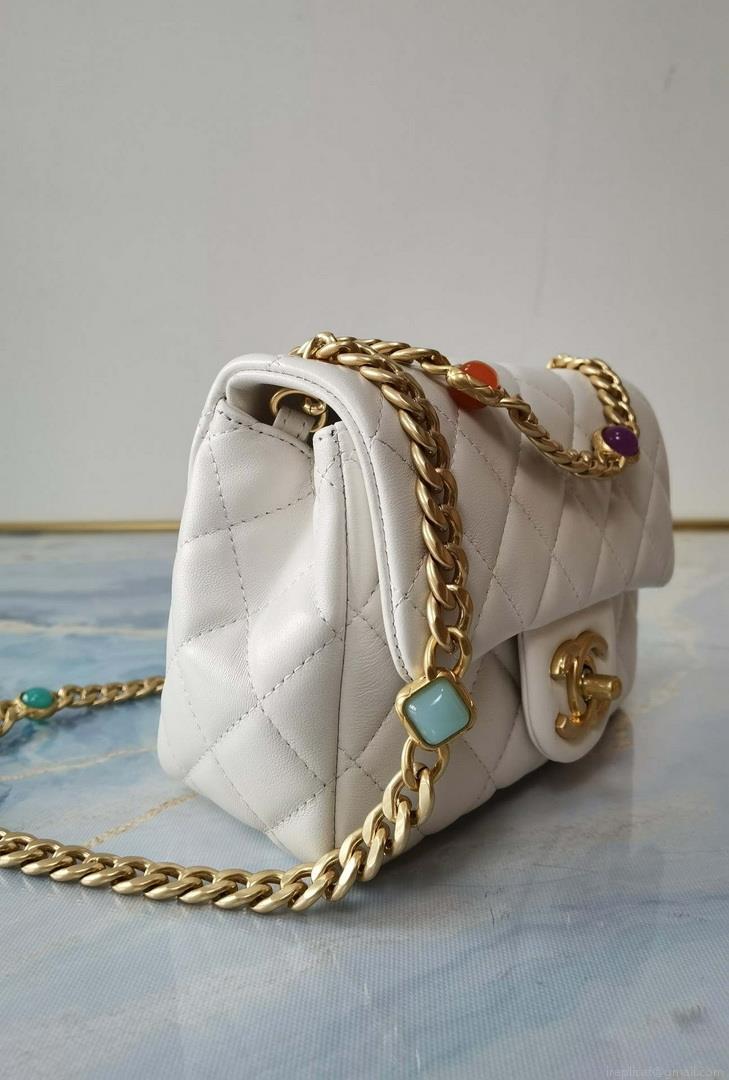 Chanel AS2379 Flap Bag Lambskin B05098 White
