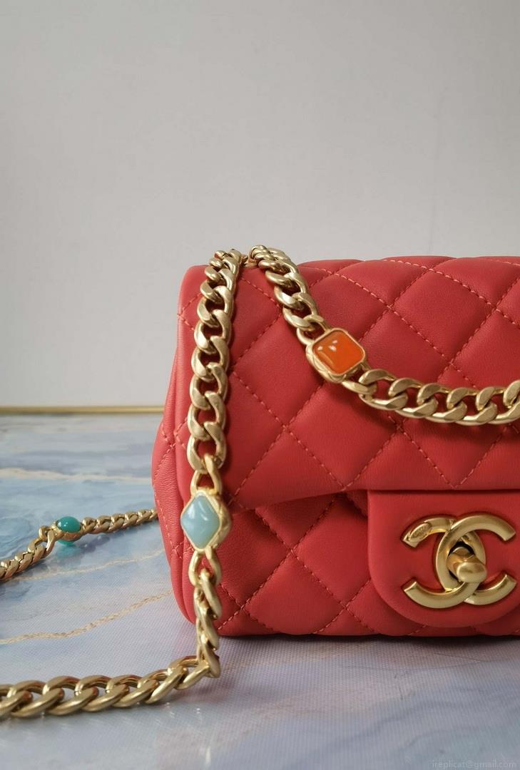 Chanel AS2379 Flap Bag Lambskin B05098 Red