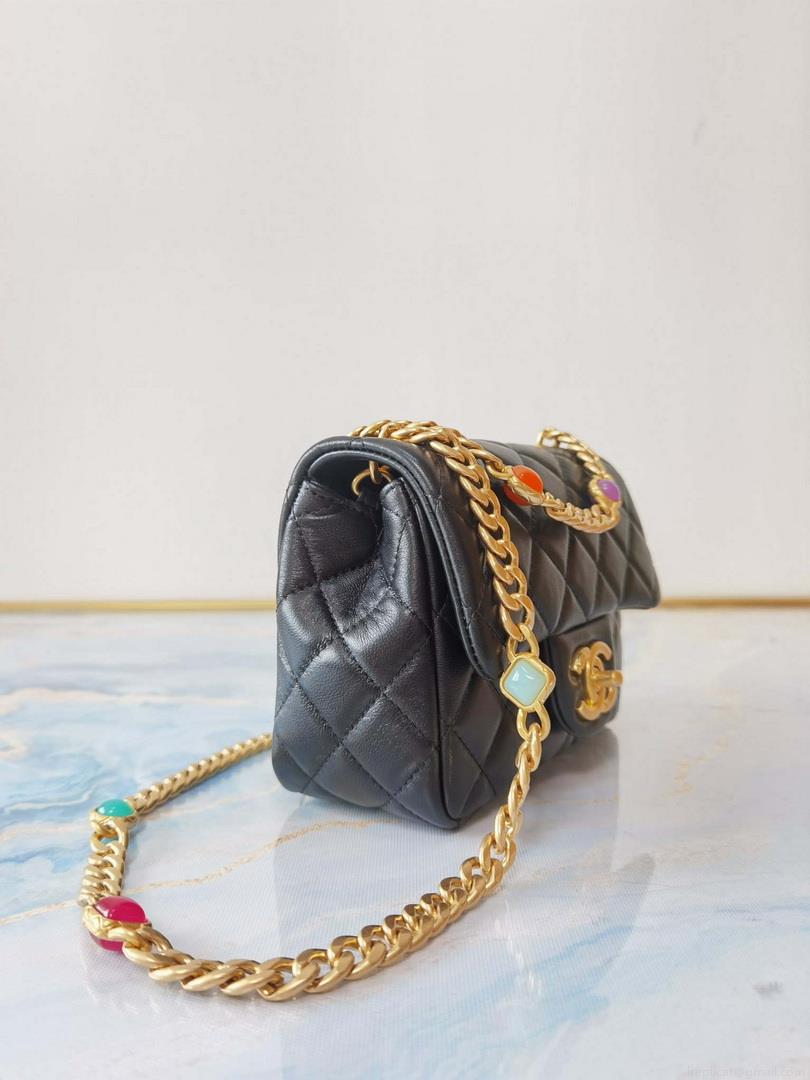 Chanel AS2379 Flap Bag Lambskin Black