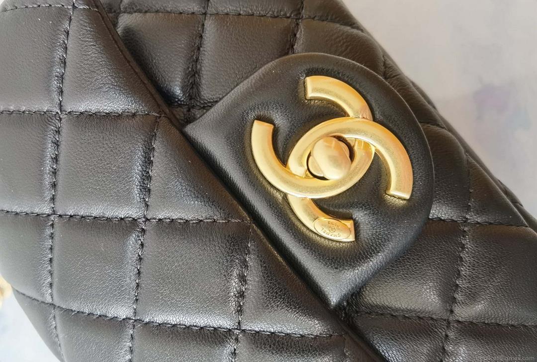 Chanel AS2379 Flap Bag Lambskin Black